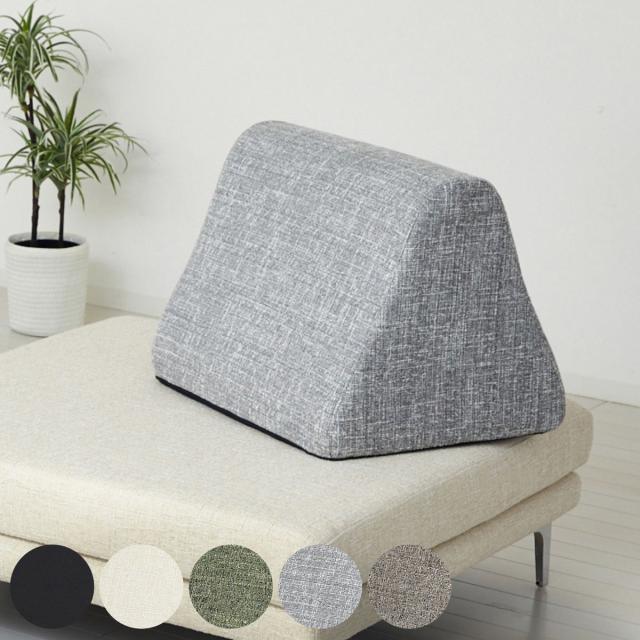 クッション 背もたれ エアレザー ソファ 1人（ 三角 フロアクッション 腰当て ソファ ベッド ずれにくい ファブリック レザー調 おしゃれ シンプル ）の通販は