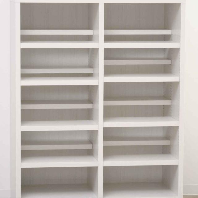 本棚 コミックラック 5段2列 前後棚板 幅90cm （ ラック 棚 シェルフ 飾り棚 収納 日本製 ディスプレイラック 家具 大容量 強化棚板 可動棚 シンプル ）_9