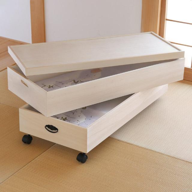 総桐衣裳ケース 桐衣装箱 2段 キャスター付き 91cm （ 桐製 収納ケース 着物収納 総桐 衣裳ケース 桐 衣装ケース キャスター付 桐たんす 桐ダンス 桐箪笥 着物 収納 桐箱 ）の通販は