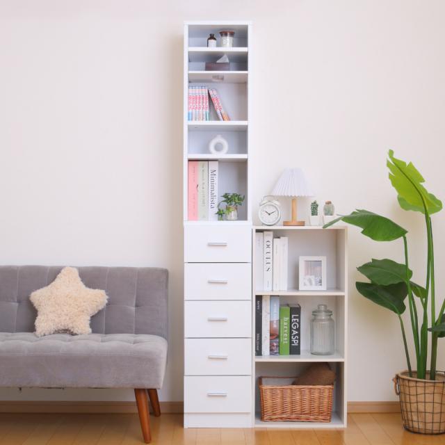 スリムラック 幅30cm 収納ラック 棚 すき間収納 ストッカー 引出し5段 ( ラック 本棚 チェスト キッチン収納 ランドリー A4対応 タオル収納 上下分割 セパレート 隙間 ブラウン ホワイト 可動棚 )の通販は スリムラック 幅30cm 収納ラック 棚 すき間収納 ストッカー 引出し5段 ( ラック 本棚 チェスト キッチン収納 ランドリー A4対応 タオル収納 上下分割 セパレート 隙間 ブラウン ホワイト 可動棚 )の通販は