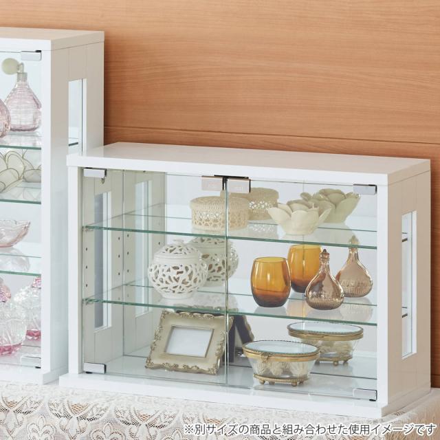 卓上コレクションケース 幅60cm 横型 ガラス （ コレクションラック
