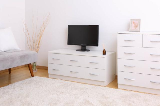 ローチェスト 幅89.5cm 2列2段 北欧風 ブルーム （ チェスト 2段 4杯