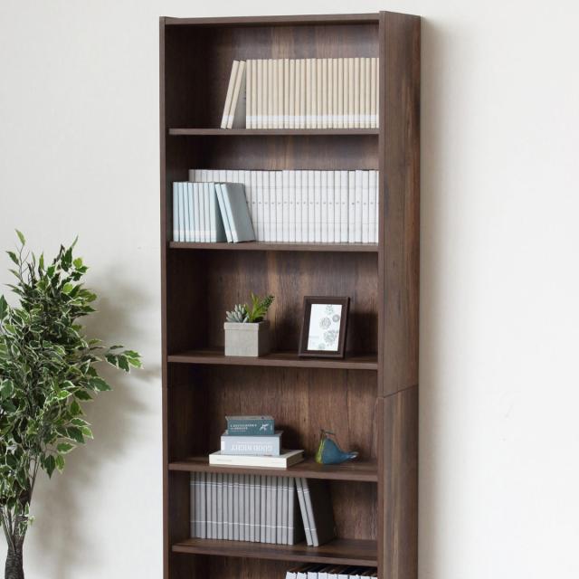【組立不要】本棚 ダークブラウン 組立不要】本棚 ダークブラウン