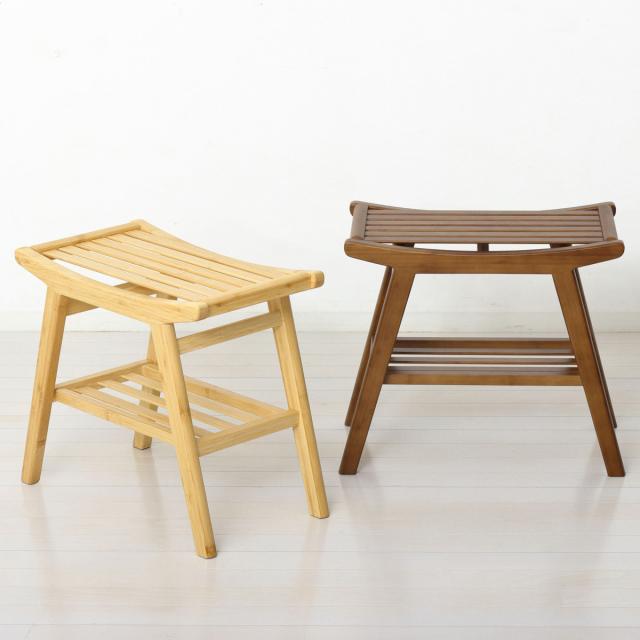スツール 高さ44cm Bamboo （ 竹製 椅子 背もたれなし チェア 完成品 キッチン サブチェア 玄関 腰掛け ナチュラル モダン 和モダン ）