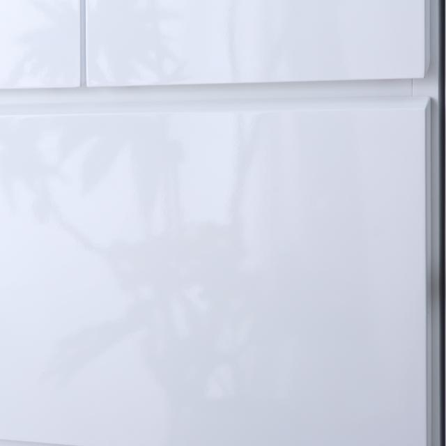 ローチェスト 幅89.5cm 鏡面仕上げ 完成品 （ チェスト 収納 引出し 鏡面 クローゼット 2段 3杯 フルオープン お手入れ簡単 衣類収納 ディスプレイ ホワイト ）