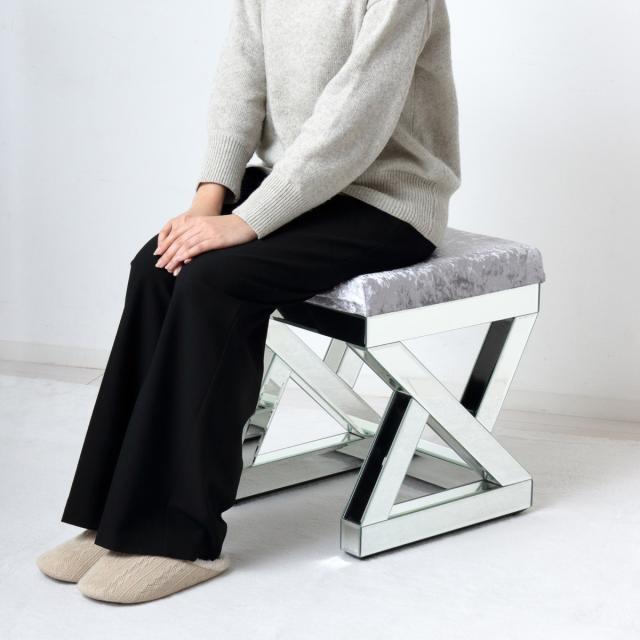 スツール 高さ46.5cm ドレッサースツール （ チェア チェアー イス