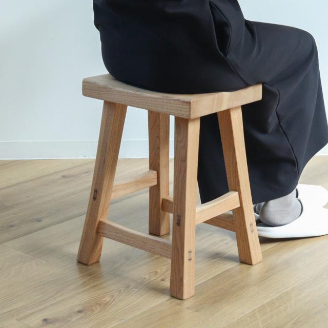スツール 2脚セット 高さ42.5cm クルミ クリア塗装 日本製 （ 開梱設置 チェア イス 椅子 腰掛け 天然木 木製 完成品 サイドテーブル ミニテーブル 耐荷重100kg ダイニング リビング 玄関 子供部屋 チェアー ディスプレイ ）_6