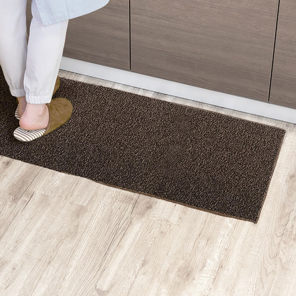 キッチンマット 1cm単位 オーダー 60×221〜240cm グレース オーバーロック加工 （ 日本製 キッチン マット サイズオーダー 60cm イージーオーダー 防炎 抗菌 防ダニ 制電 台所マット 長さ選べる ）の通販は