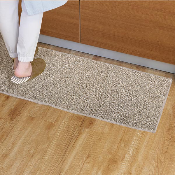 キッチンマット 1cm単位 オーダー 60×221〜240cm グレース オーバーロック加工 （ 日本製 キッチン マット サイズオーダー 60cm イージーオーダー 防炎 抗菌 防ダニ 制電 台所マット 長さ選べる ）の通販は