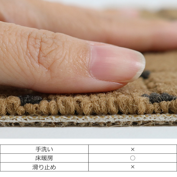 キッチンマット 1cm単位 オーダー 45×261〜280cm ドットスクア オーバーロック加工 （ 日本製 キッチン マット サイズオーダー 45cm イージーオーダー 防炎 抗菌 防ダニ 制電 台所マット 長さ選べる ）_4