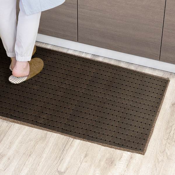 キッチンマット 1cm単位 オーダー 60×221〜240cm ドットスクア オーバーロック加工 （ 日本製 キッチン マット サイズオーダー 60cm イージーオーダー 防炎 抗菌 防ダニ 制電 台所マット 長さ選べる ）_8