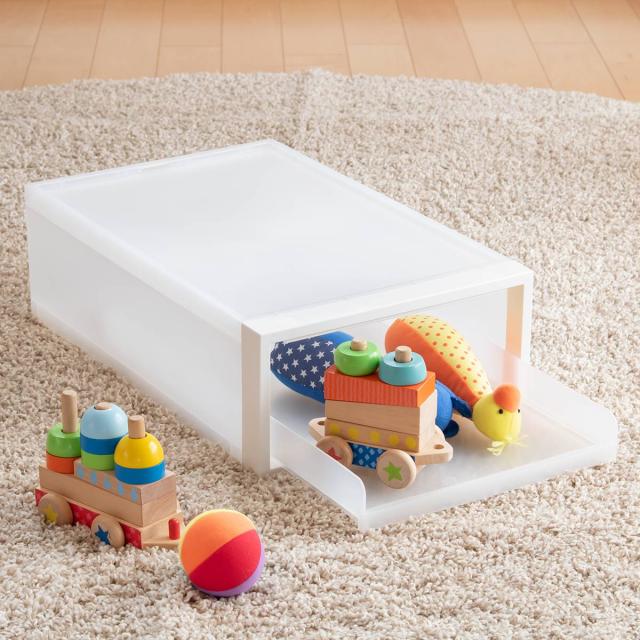 収納ケース トレータイプ クローゼットシステム 高さ16.1cm 日本製 同色4個セット （ 収納 衣装ケース トレー トレイ 収納ボックス クローゼット収納 クローゼット スタッキング 積み重ね プラスチック プラスチック製 衣類収納 ）_17