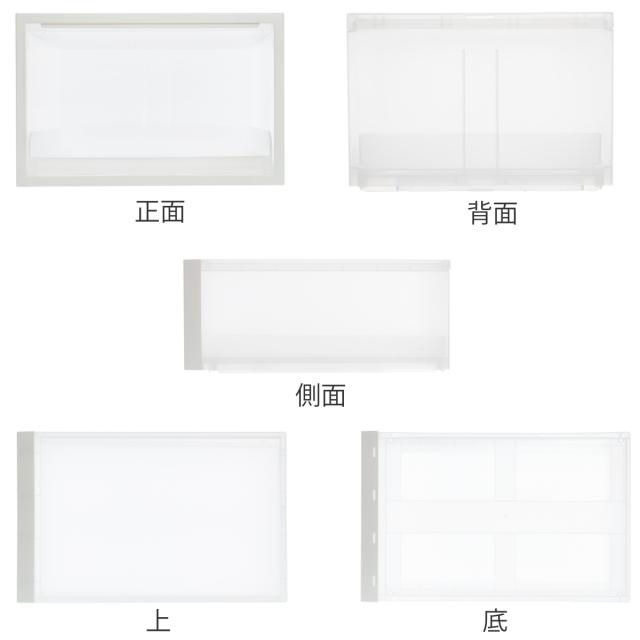 収納ケース トレータイプ クローゼットシステム 高さ21.5cm 日本製 同色3個セット （ 収納 衣装ケース トレー トレイ 収納ボックス クローゼット収納 クローゼット スタッキング 積み重ね プラスチック プラスチック製 衣類収納 ）_4
