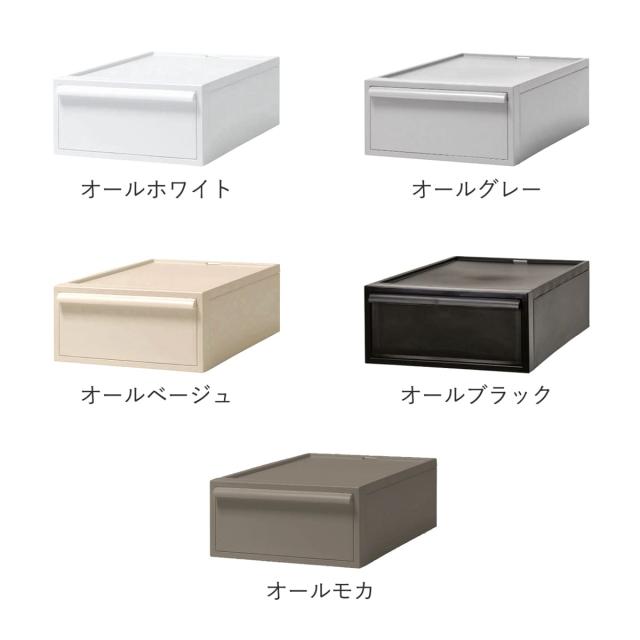 収納ケース 同色4個セット 引き出し S 幅32×奥行52×高さ16.1cm クローゼットシステム （ 収納 クローゼット 衣類収納 衣装ケース 積み重ね プラスチック 日本製 ）_3