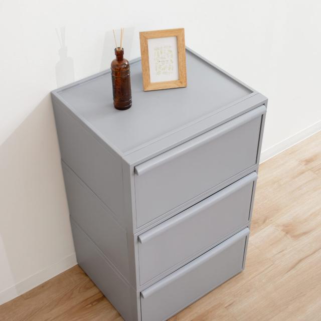 収納ケース 同色4個セット クローゼットシステム ワイド 引き出し M 幅45×奥行39.5×高さ24.7cm （ 収納 クローゼット 衣類収納 衣装ケース 積み重ね プラスチック 日本製 4個 ）_16