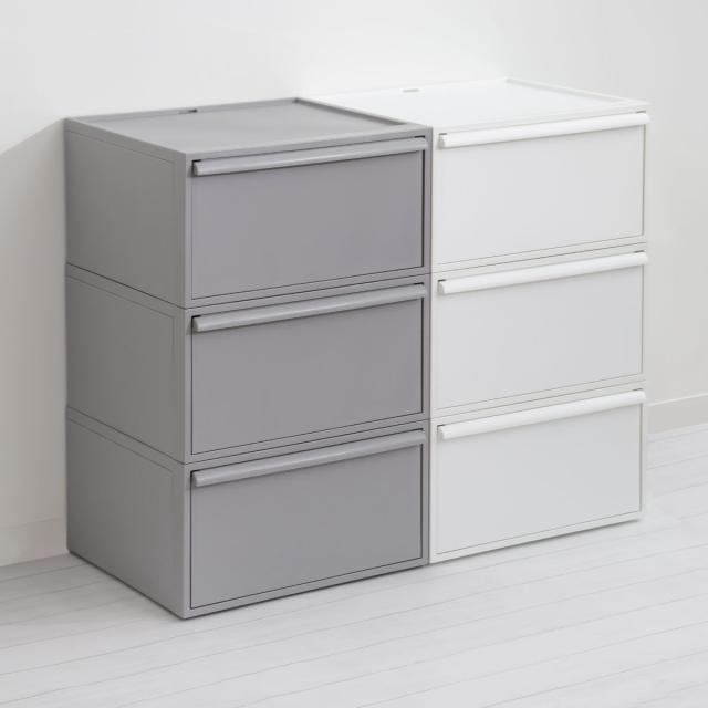 収納ケース 同色4個セット クローゼットシステム ワイド 引き出し M 幅45×奥行39.5×高さ24.7cm （ 収納 クローゼット 衣類収納 衣装ケース 積み重ね プラスチック 日本製 4個 ）_17