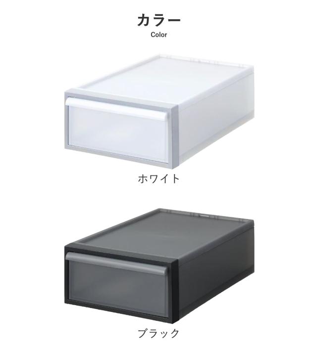 収納ケース 引き出しタイプ クローゼットシステム 高さ16.1cm 日本製 同色4個セット （ 収納 衣装ケース 収納ボックス クローゼット収納 プラスチック 押入れ収納 スタッキング 積み重ね プラスチック製 衣類ケース 引き出し ）_3