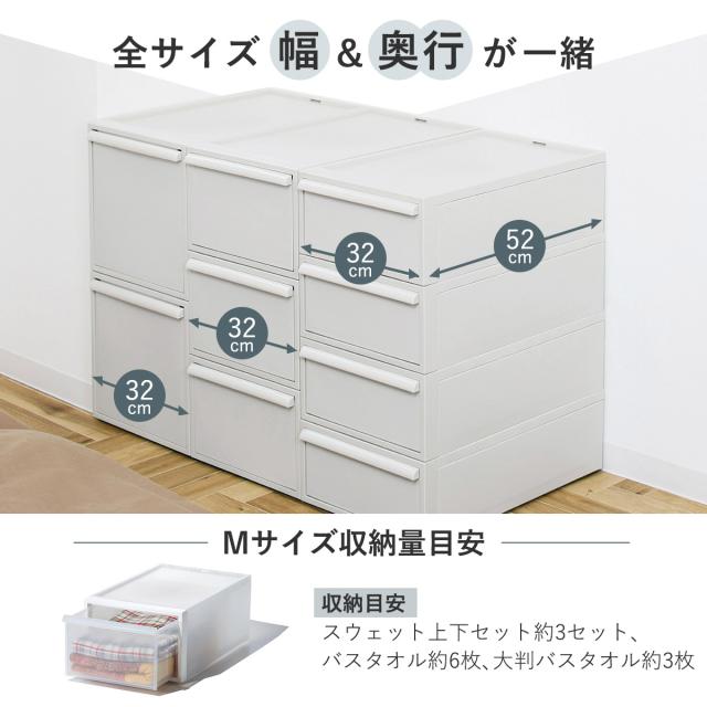 収納ケース 引き出しタイプ クローゼット収納 高さ21.5cm 日本製