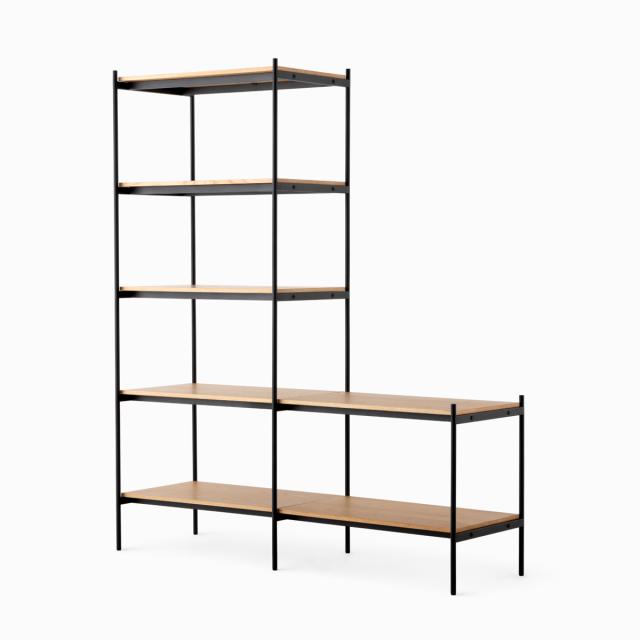 オープンラック 82×50cm 3段 450-SLセット シェルビングシステム