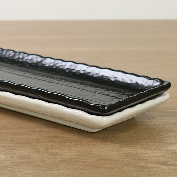 さんま皿 35cm 大 長角皿 角皿 粉引 皿 食器 和食器 陶器 同色6枚