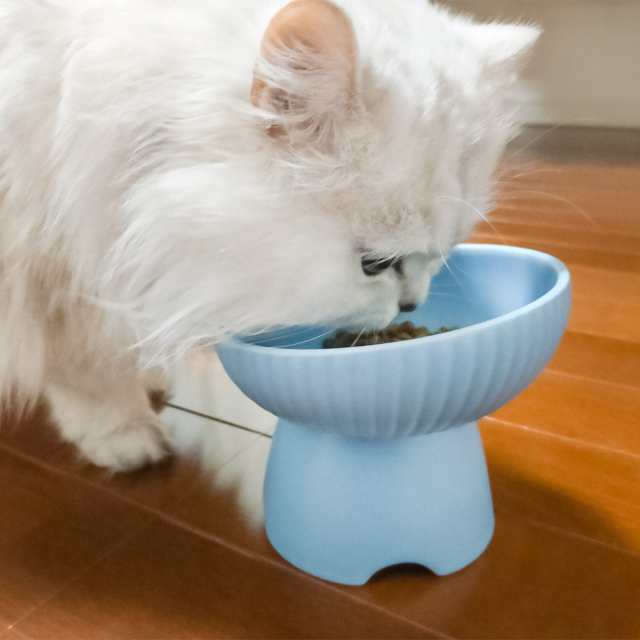 フードボウル 犬 猫 高さがある 陶器 ペット （ 食器 陶器製 エサ皿 餌