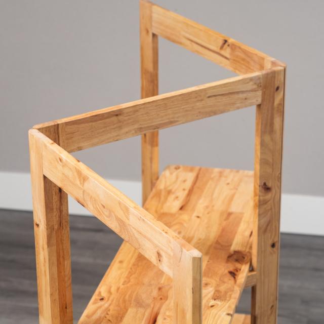 パーテーション風 ジグザグシェルフ 幅135cm ラバーウッド 無垢材 （ ジグザグ シェルフ オープンラック 天然木 NATURAL SIGNATURE 木製 シンプル 飾り棚 ラック 棚 間仕切り ）