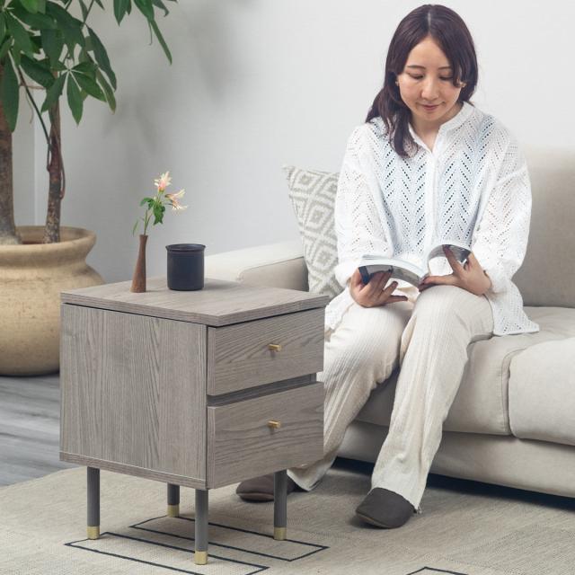 コスメワゴン 幅34cm 深型ポケット付 パレ （ ドレッサー メイクボックス サイドテーブル ミラー コンパクト 鏡台 化粧台 引き出し 日本製 おしゃれ コスメ収納 メイク収納 ロータイプ ワゴン メイク台 ミニドレッサー ）_16
