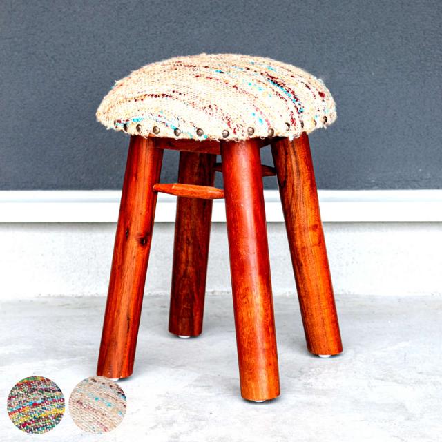 木製 丸イス スツール ハンドメイド 座面高44cm 2脚 スツール 高