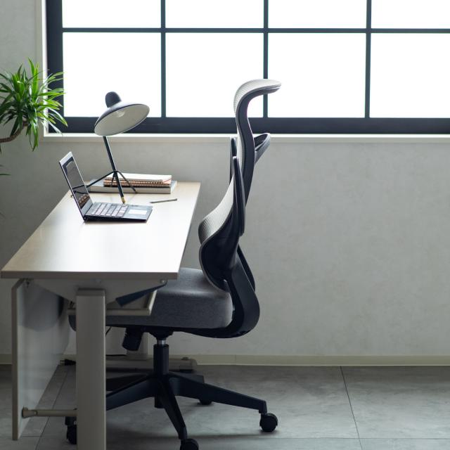 オフィスチェア メッシュ ハイバックタイプ 昇降式 座面高47〜56.5cm フェイト （ ワークチェア パソコンチェア 肘掛け デスクチェア ロッキング機能 座面 高さ調節 キャスター付き PCチェア チェア イス オフィス 仕事 勉強 ）_12
