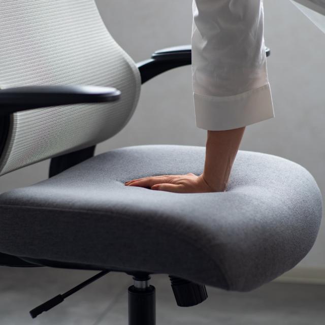 オフィスチェア メッシュ ハイバックタイプ 昇降式 座面高47〜56.5cm フェイト （ ワークチェア パソコンチェア 肘掛け デスクチェア ロッキング機能 座面 高さ調節 キャスター付き PCチェア チェア イス オフィス 仕事 勉強 ）_13