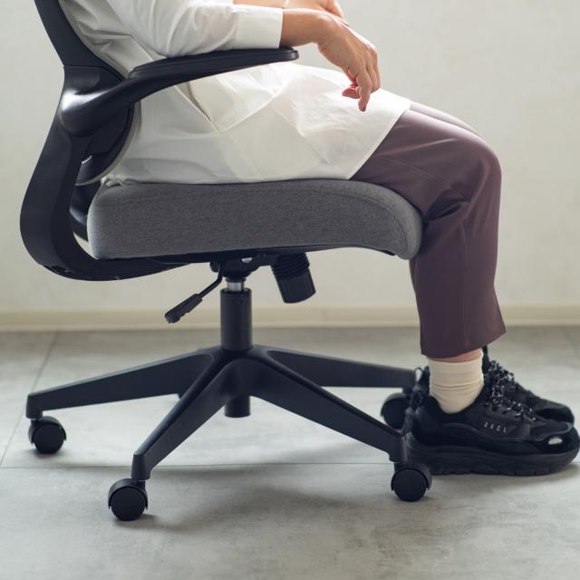 オフィスチェア メッシュ ハイバックタイプ 昇降式 座面高47〜56.5cm フェイト （ ワークチェア パソコンチェア 肘掛け デスクチェア ロッキング機能 座面 高さ調節 キャスター付き PCチェア チェア イス オフィス 仕事 勉強 ）_14