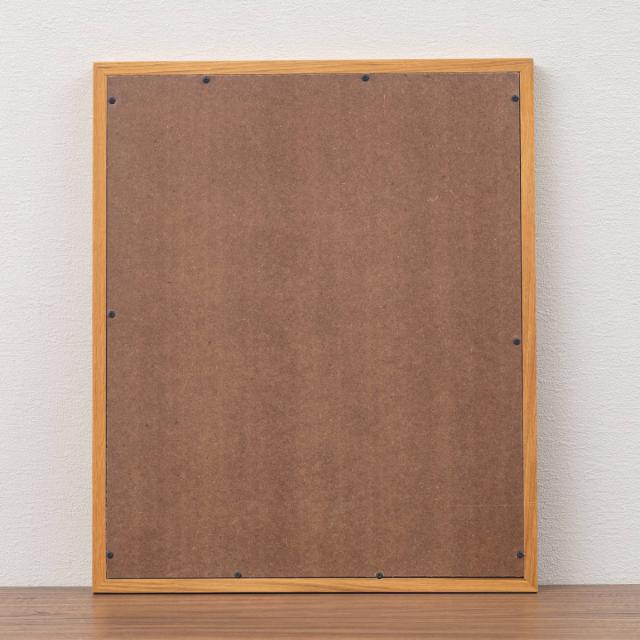立てかけミラー 50×60cm フレア （ ミラー 鏡 ウォールミラー 立て掛け 天然木 木製フレーム 置き型 かがみ 玄関 四角 オーク無垢材 ナチュラル ）