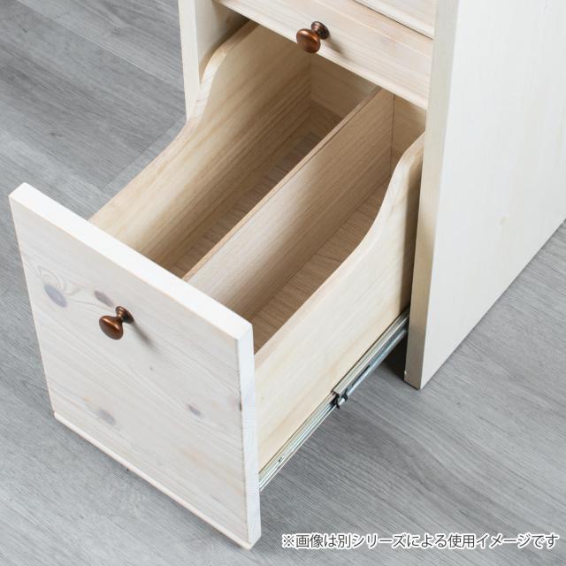 チェスト 幅30cm 学習机 トライA専用 （ サイドチェスト デスク横 引き出し 5段 トレー 収納 木製 天然木 リビング スリム コンパクト 完成品 整理 整頓 学習教材 デスク サイド スリムチェスト おしゃれ デスクワゴン ）_11