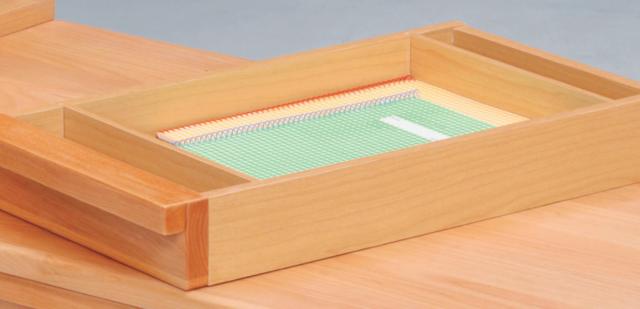 チェスト 幅30cm 学習机 トライA専用 （ サイドチェスト デスク横 引き出し 5段 トレー 収納 木製 天然木 リビング スリム コンパクト 完成品 整理 整頓 学習教材 デスク サイド スリムチェスト おしゃれ デスクワゴン ）_8