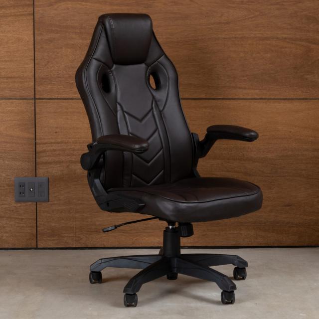 デスクチェア/パーソナルチェア 【ブルー】 約幅48cm スチール 合皮