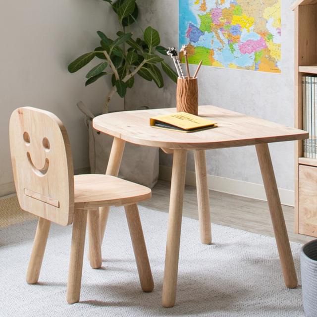 キッズデスク チェアセット 継ぎ脚付 NATURAL SIGNATURE （ デスク 机 子供 子ども キッズ 木製 天然木 高さ調整 キッズチェア テーブル キッズテーブル 椅子 学習机 リビング学習 お絵描き 絵本 勉強 子どもデスク おしゃれ ）