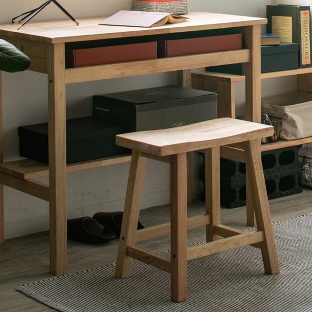 ワークデスク チェアセット 収納棚付 テーブル幅90cm NATURAL SIGNATURE （ デスク 机 学習机 勉強机 椅子付き パソコンデスク コンパクト 木製 天然木 棚 学習デスク パソコン PC リビングデスク おしゃれ 平机 ドレッサー ）_8