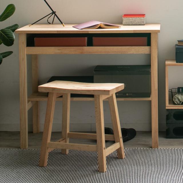 ワークデスク チェアセット 収納棚付 テーブル幅90cm NATURAL SIGNATURE （ デスク 机 学習机 勉強机 椅子付き パソコンデスク コンパクト 木製 天然木 棚 学習デスク パソコン PC リビングデスク おしゃれ 平机 ドレッサー ）