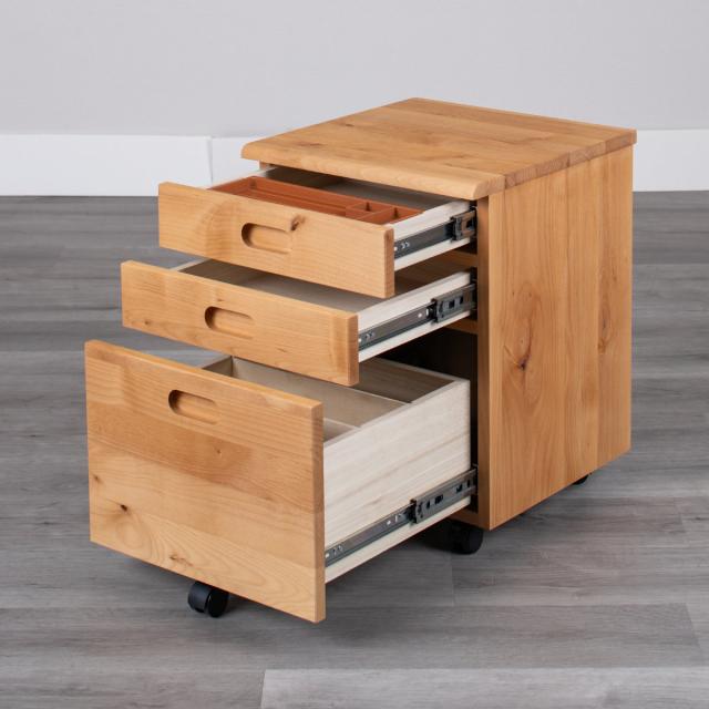 デスクワゴン キャスター付 3段 幅42cm フォレスト （ ワゴン サイドワゴン 引き出し 収納 デスク横 デスク下 サイドチェスト 脇机 キャビネット サイドキャビネット 書類 整理 整頓 ランドセル置き シンプル ）