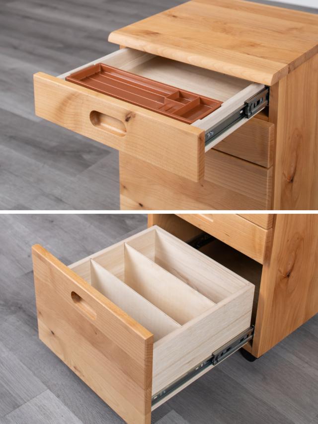 デスクワゴン キャスター付 3段 幅42cm フォレスト （ ワゴン サイドワゴン 引き出し 収納 デスク横 デスク下 サイドチェスト 脇机 キャビネット サイドキャビネット 書類 整理 整頓 ランドセル置き シンプル ）