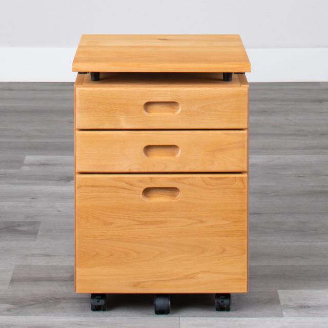 ☆使い勝手抜群　3段収納　キャビネット デスクワゴン　茶 茶 使い勝手抜群 デスクワゴン 3段収納 キャビネット 【公式通販】