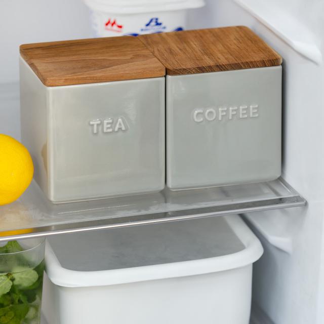 保存容器 LOLO ロロ 500ml ソルト シュガー コーヒー ティー 白磁製 角