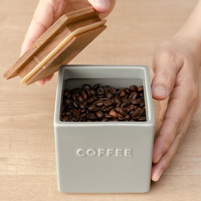 保存容器 LOLO ロロ 500ml ソルト シュガー コーヒー ティー 白磁製 角