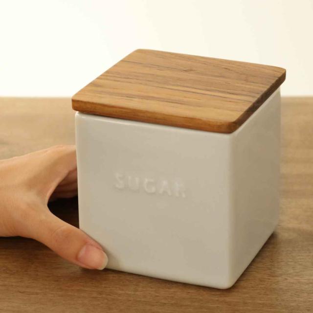 保存容器 LOLO ロロ 500ml ソルト シュガー コーヒー ティー 白磁製 角