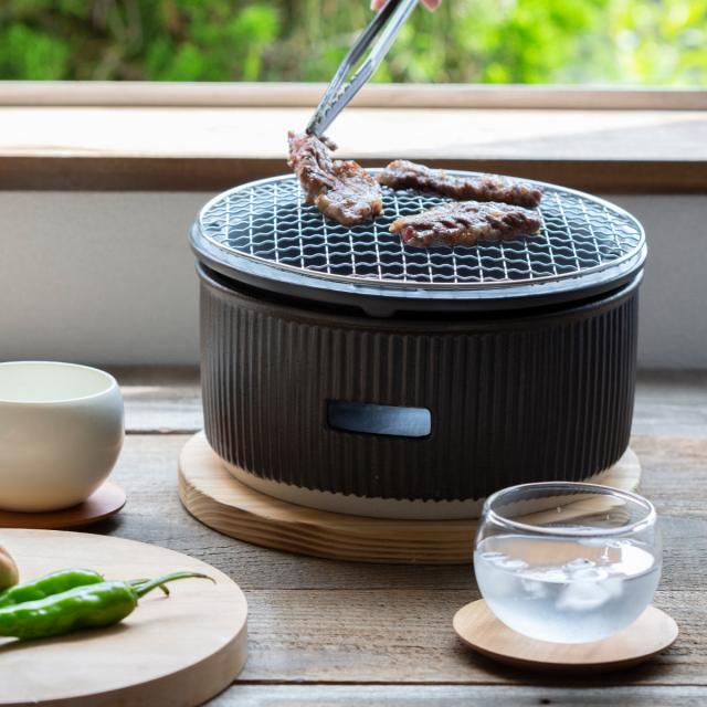 炭焼きグリル 大 陶器 日本製 ロロ The Chef 卓上コンロ 七輪 （ LOLO