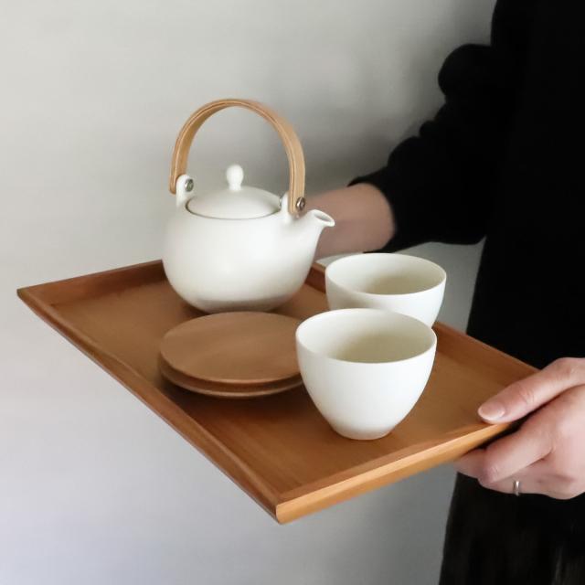 キッチントレー SALIU 山桜 茶膳 （ トレー トレイ キッチントレイ 木製 天然木 日本製 無垢材 33cm おしゃれ シンプル 北欧 モダン ナチュラル ）_1