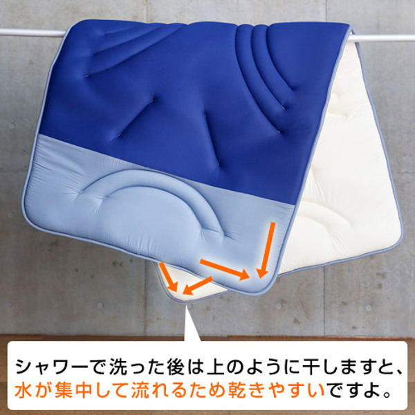 敷き布団 シングル ルナエアー スマート 洗濯可能 薄型 軽量 メッシュ生地 （ 敷き 布団 ふとん 薄い 軽い 丸洗い 通気性 敷布団 敷きふとん 日本製 ベッド 寝具 寝心地 快適 やわらかい 収納ケース付き ）_8