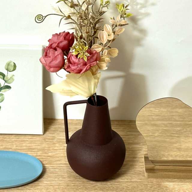 フラワースタンド*鉄アイアン×陶器*花器*アンティークスタイル*花瓶 - 花瓶