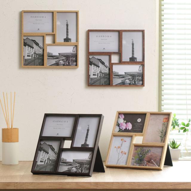 フォトスタンド フォトフレーム 写真立て ライフ 4 グリッド ブック