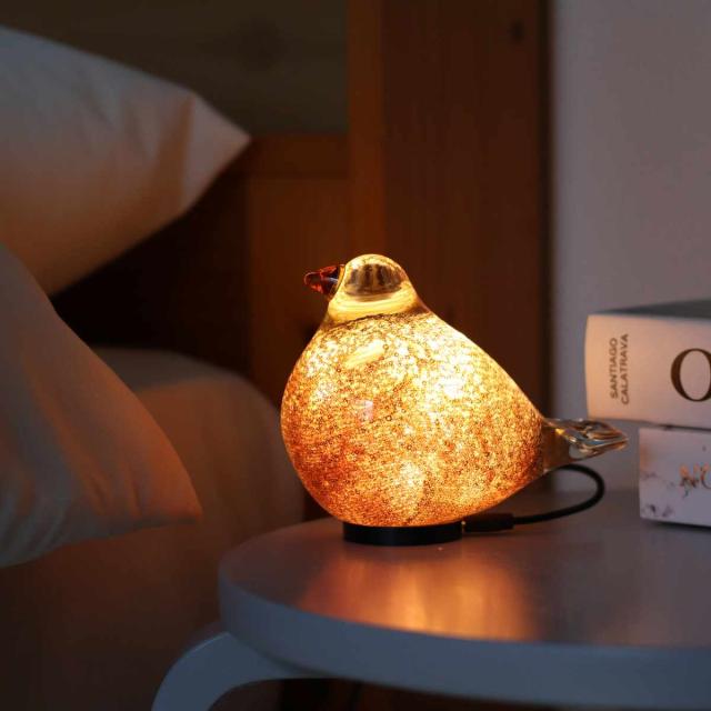 テーブルライト HEALING BIRD USB電源 （ ライト ガラス製 オブジェ